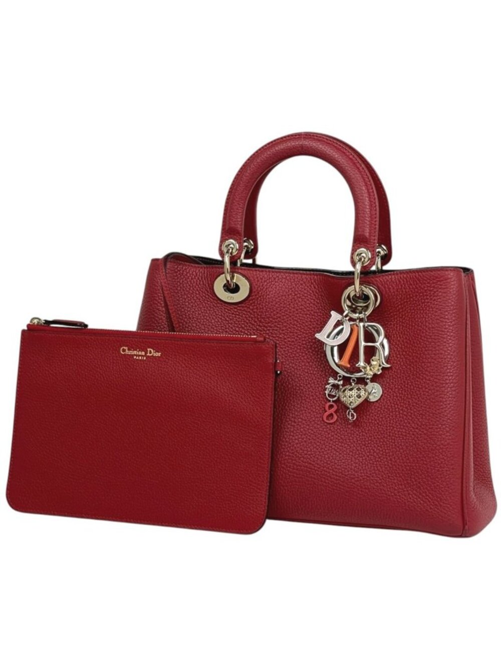 Dior Handbag Diorissimo Leather Red
